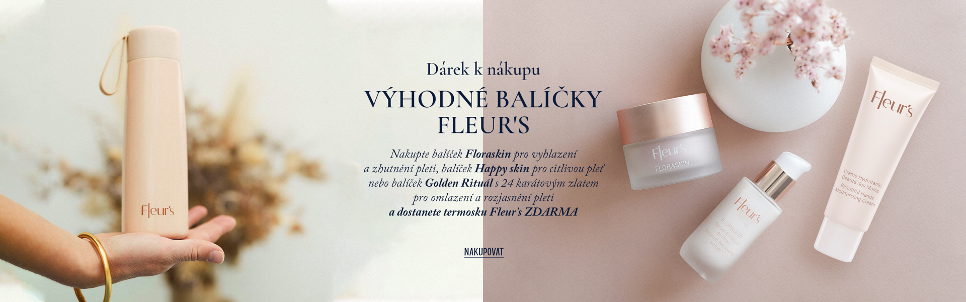 Fleurs balíčky s lahví